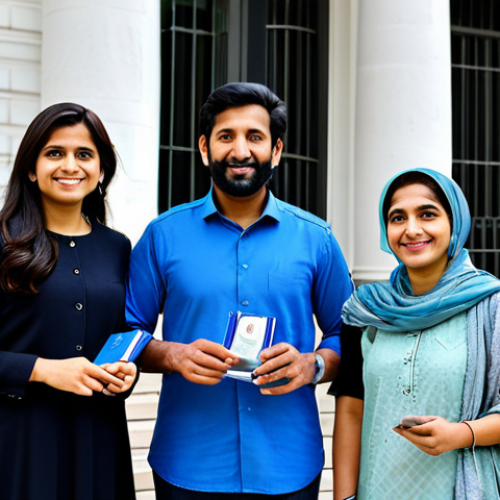 Home 22 **
A well-dressed Pakistani family of four, fully clothed in modest travel attire, standing in front of the Chad Embassy in Washington D.C. (or appropriate embassy location), holding passports. The scene is bright and welcoming, suggesting ease of travel preparation. Include embassy signage and flags. safe for work, appropriate content, fully clothed, professional, modest, family-friendly, perfect anatomy, correct proportions, natural pose, well-formed hands, proper finger count, natural body proportions.
**