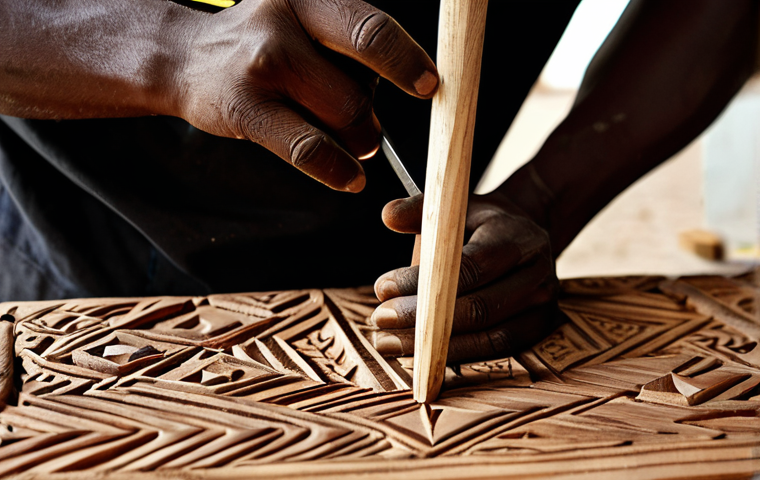 차드의 공예품과 그 제작 과정 - Pottery Creation**

"A Chadian woman, fully clothed in modest, traditional attire, carefully shaping...